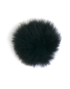 Black Alpaca Fur Pom Pom