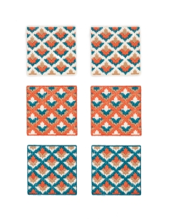 Bargello Tile Coaster Kit: Paris