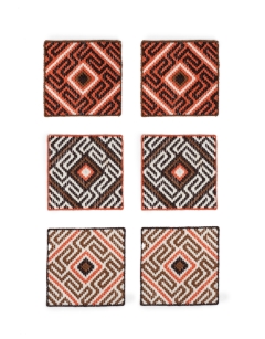 Bargello Tile Coaster Kit: Rome