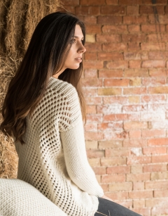 Lace Back Sweater