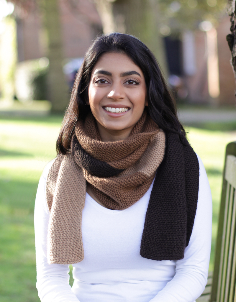 Diagonal Striped Scarf Knitting Pattern TOFT