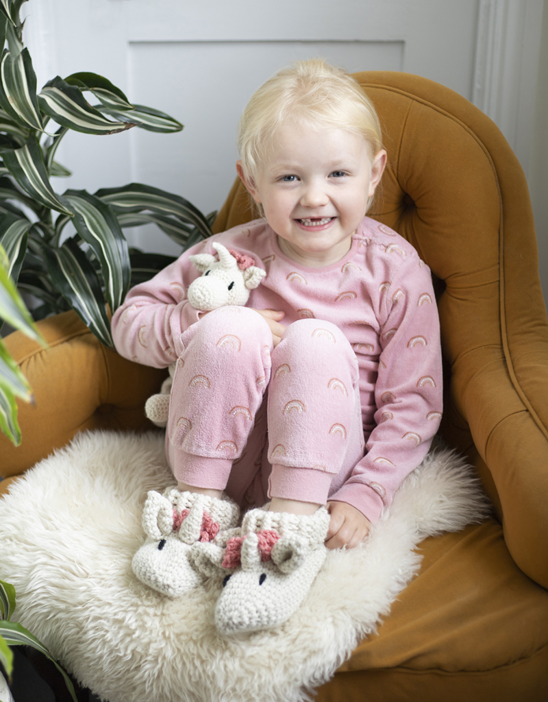 Junior Unicorn Booties Crochet Kit TOFT