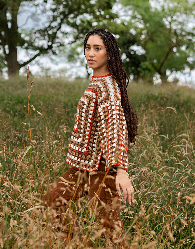 Granny Square Jumper Crochet Pattern | TOFT