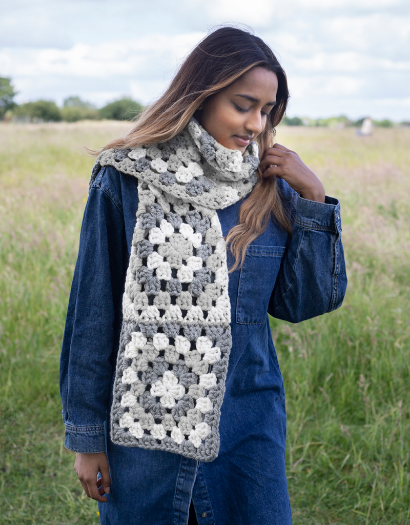 Crochet Granny Square Scarf Kit