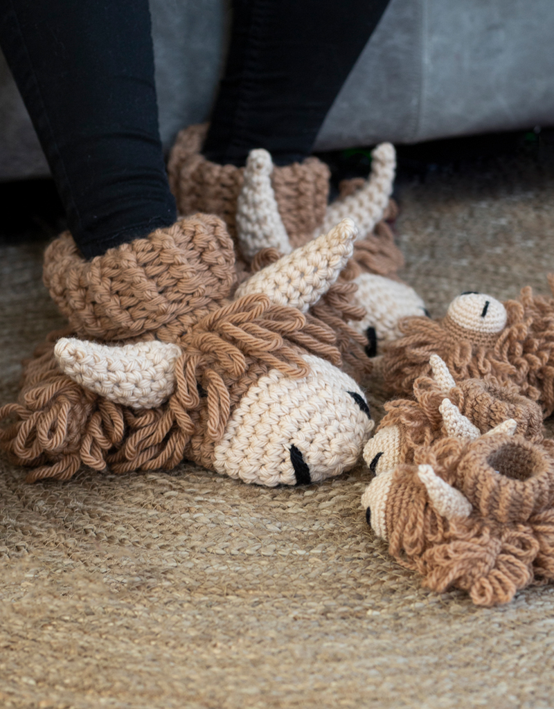 Crochet sales moose slippers