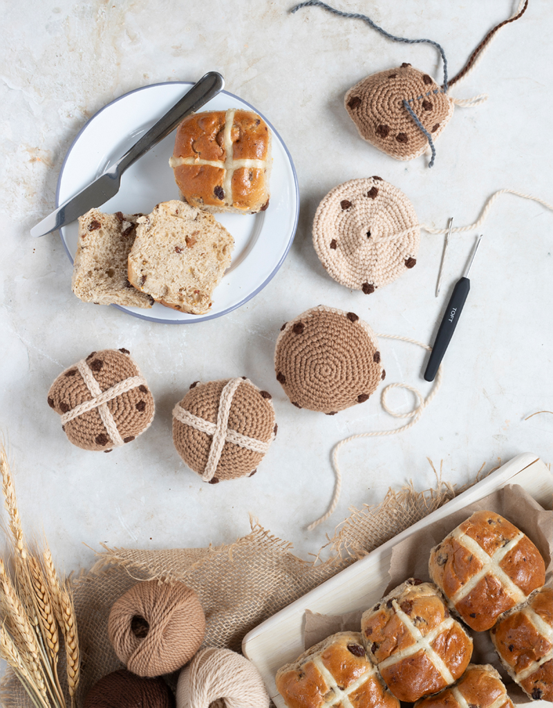 Gourmet Crochet: Hot Cross Buns Crochet Kit| TOFT