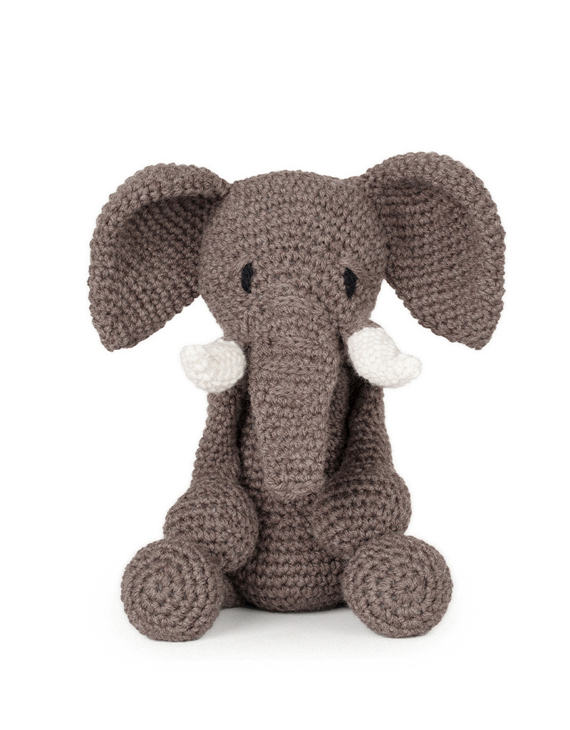 Elephant Intermediate Crochet Kit – Leopold