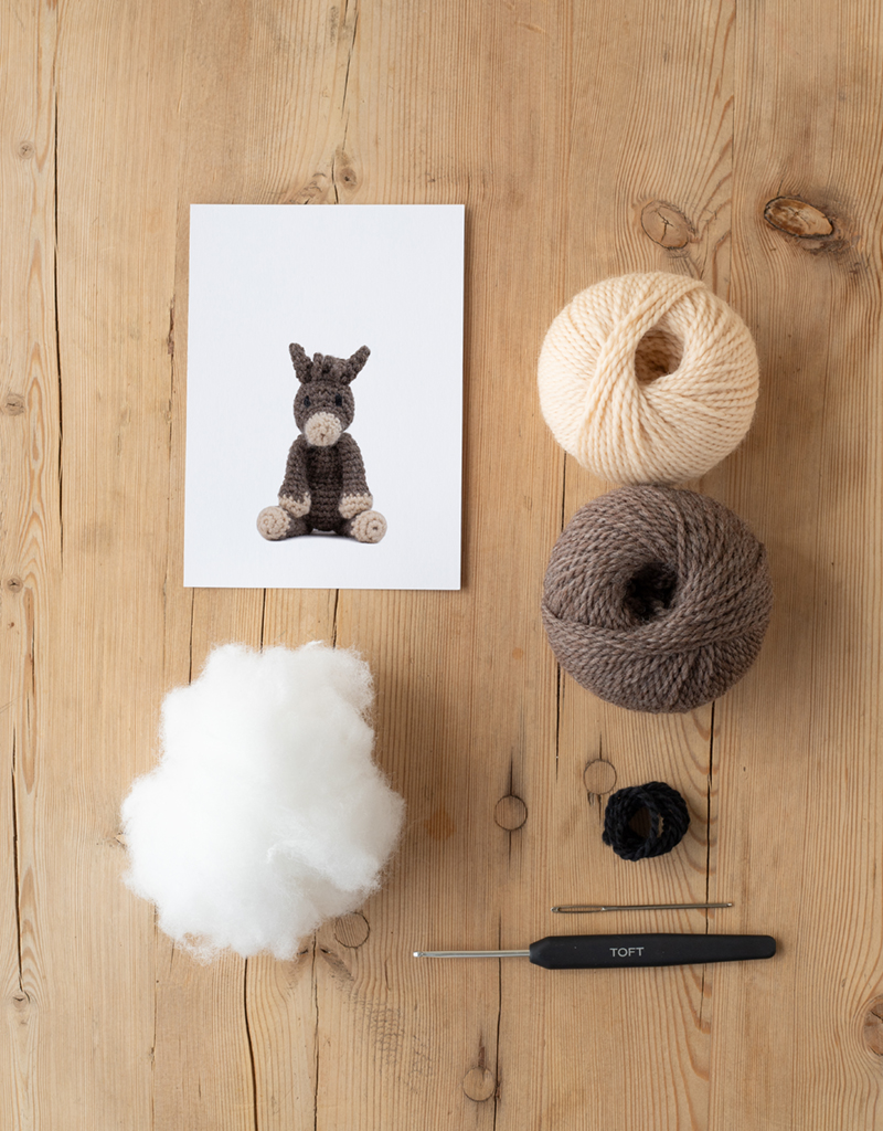 Mini Donkey Easy Crochet Kit | TOFT