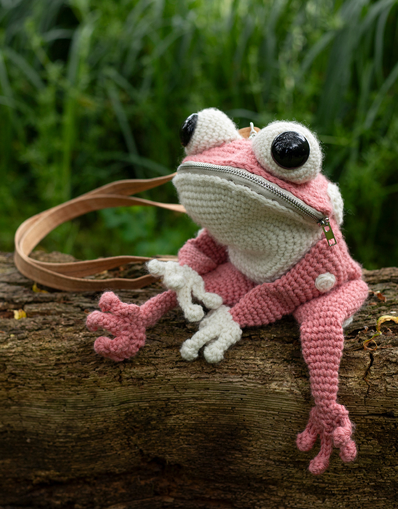 Frog crochet bag sales