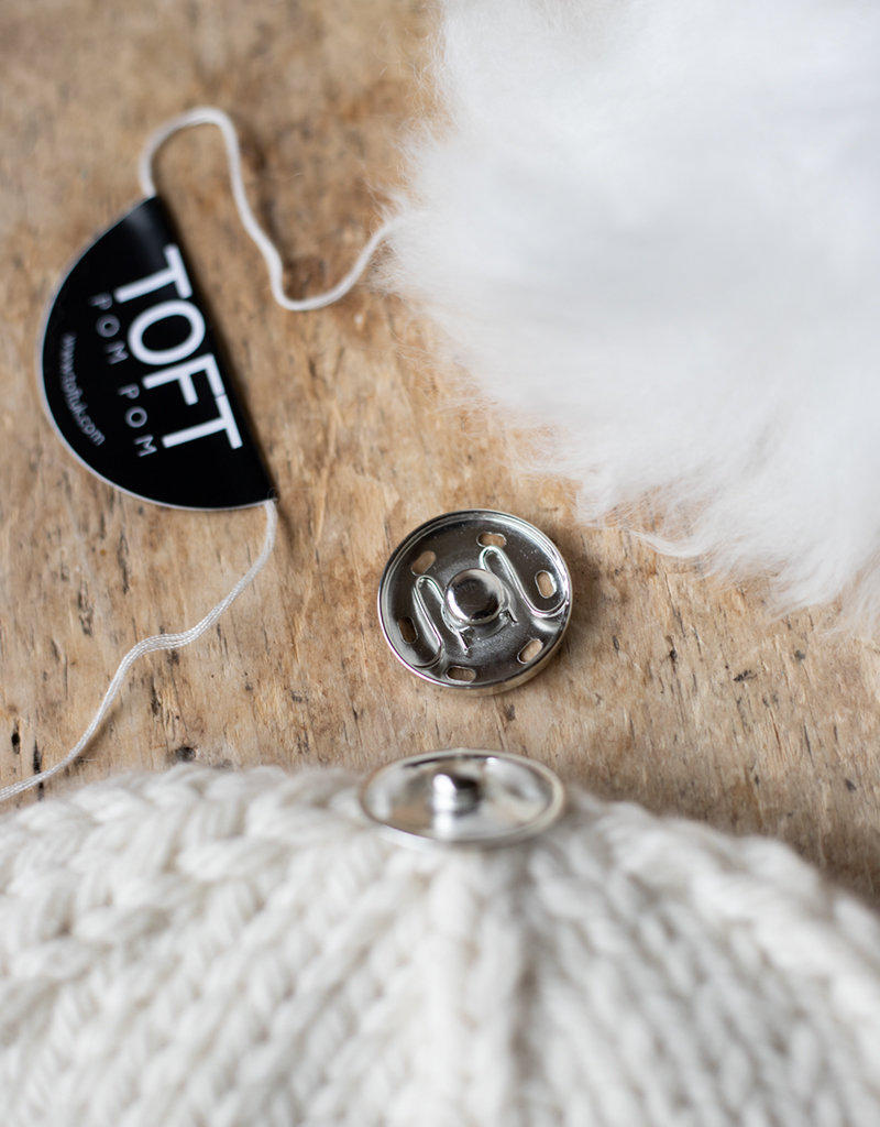 Alpaca Fur Pom Pom Press Studs TOFT