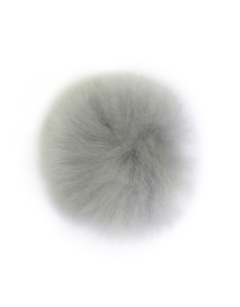 Silver Alpaca Fur Pom Pom