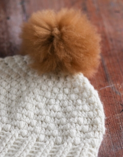 Camel Alpaca Fur Pom Pom