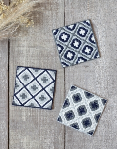 Bargello Tile Coaster Kit: Amsterdam