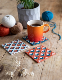 Bargello Tile Coaster Kit: Paris