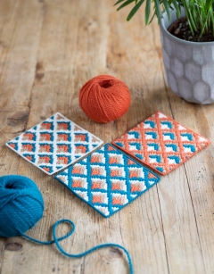 Bargello Tile Coaster Kit: Paris