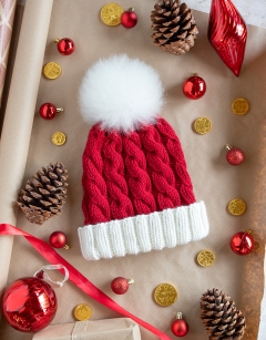 Cable Santa Hat