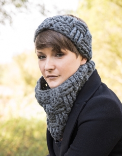 Chunky Basketweave Cowl