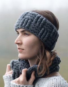 Chunky Basketweave Cowl