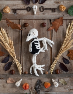 Poe the Raven Skeleton