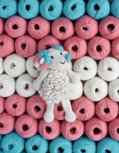 Dougie the Pride Ram: Trans Flag