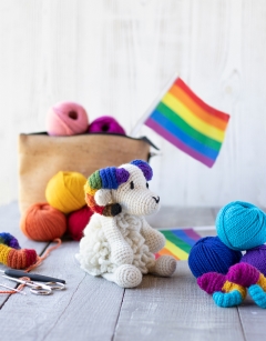 Dougie the Pride Ram: Rainbow Flag