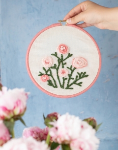 Peony Embroidery Hoop