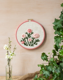 Peony Embroidery Hoop