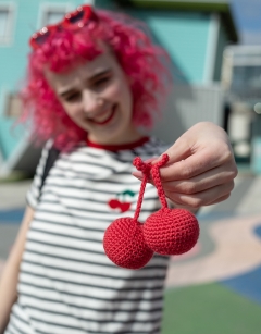 Glace Cherry Bag Charm