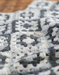 Granny Square Blanket Box: Greys