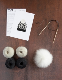 Knit Zebra Hat Kit