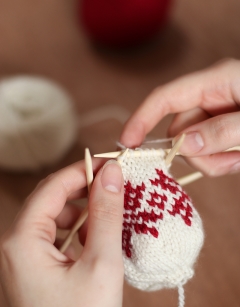 Knitted Christmas Baubles