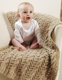 Cable Lace Blanket 