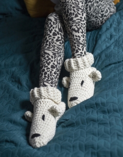 Polar Bear Booties - Adult 