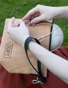 Cork Project Bag Wrist Strap: Black