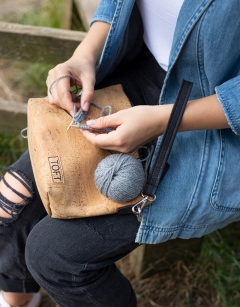 Cork Project Bag Wrist Strap: Black