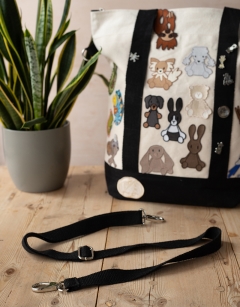 Fabric Cross-Body Strap: Black
