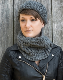 Chunky Basketweave Cowl