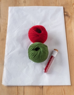 Beaded Holly Bauble