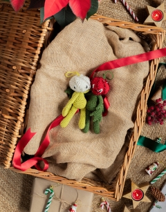 Beaded Holly Bauble