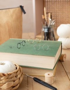 Silver Mini Doll Glasses