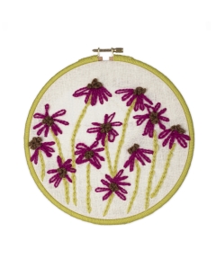 Echinacea Embroidery Hoop