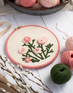 Peony Embroidery Hoop
