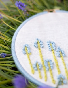 Muscari Embroidery Hoop