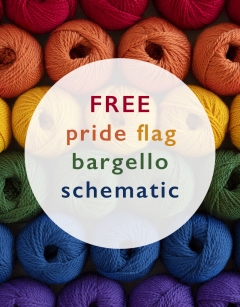 Pride Flag Bargello Schematic
