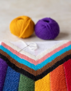 Pride Flag Bargello Schematic