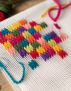 Pride Flag Bargello Schematic