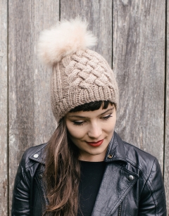 Stone Alpaca Fur Pom Pom