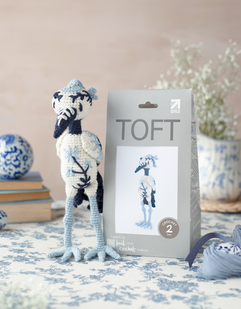 Crochet Crane Embroidered Bird Kit | TOFT