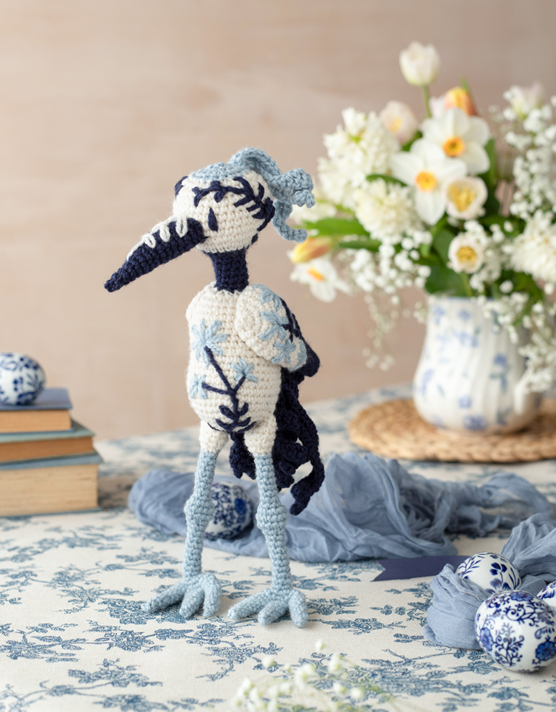 Crochet Crane Embroidered Bird Kit | TOFT