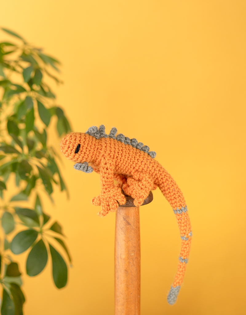 Crochet Orange Iguana | TOFT